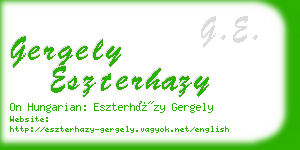 gergely eszterhazy business card